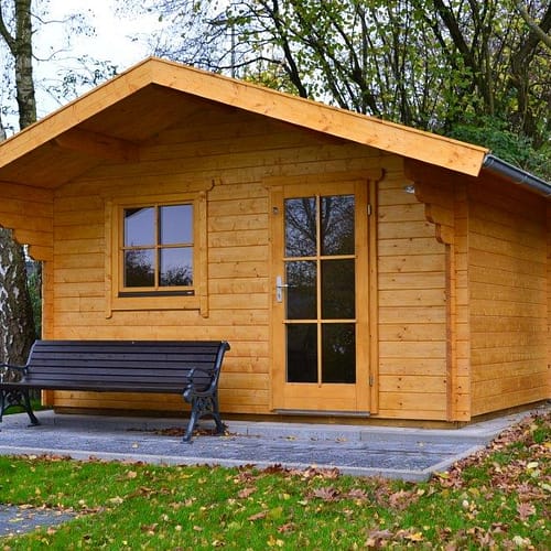 Gartenhaus 3x4m aus 45mm Blockbohlen in Wetter