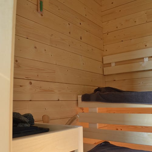 Gartensauna aus 70mm Blockbohle in Gütersloh