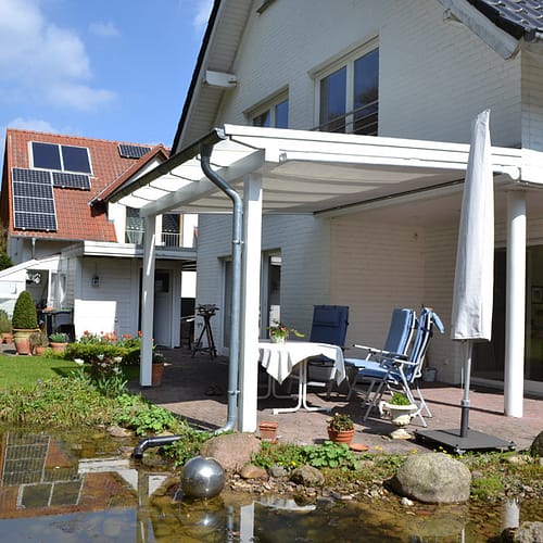 Holzterrassendach mit Beschattung in Lippstadt
