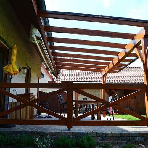 Holzterrassendach mit VSG in Mantinghausen