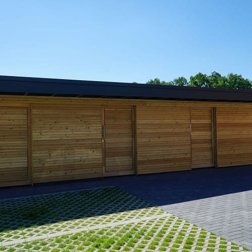 Abstell- und Gerätehaus aus Rhombusprofil in Bielefeld